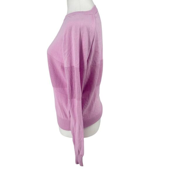 💜✨ NWT Spiritual Gangster On The Go Sweater Lavender Mesh Panel Size S Lilac - Picture 4 of 13